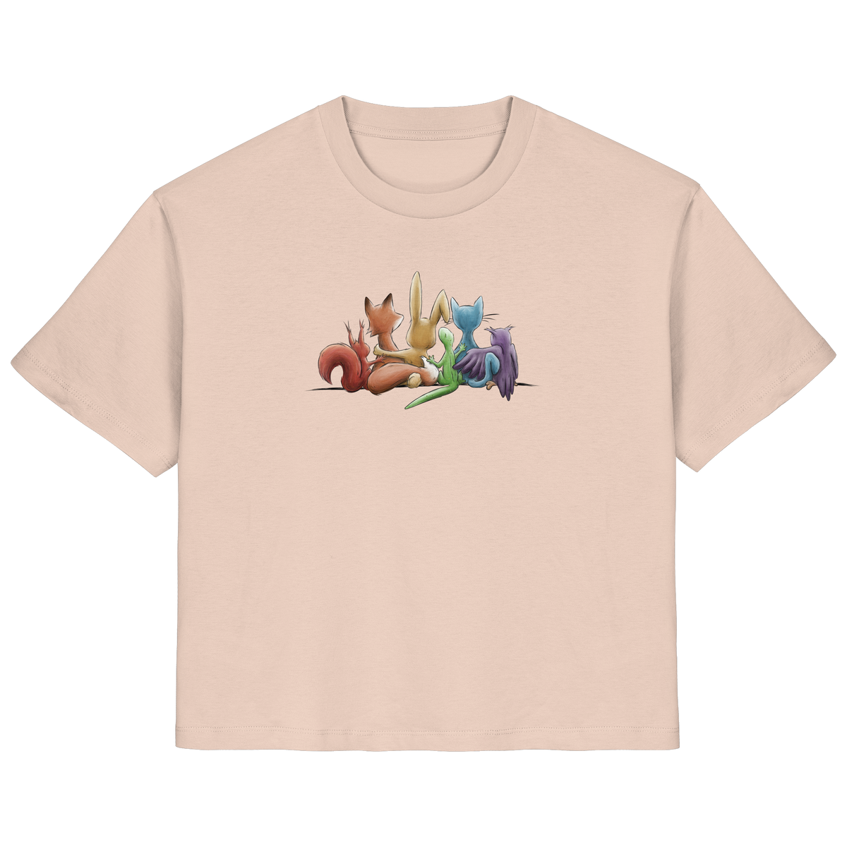 Regenbogen Tiere für Freundschaft, Toleranz und Vielfalt - Ladies Organic Shirt