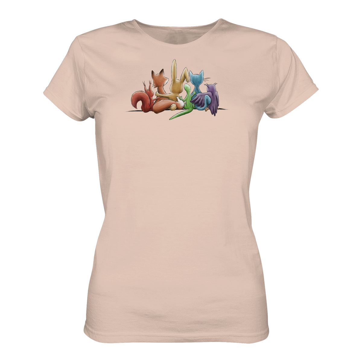 Regenbogen Tiere für Freundschaft, Toleranz und Vielfalt - Ladies Organic Shirt