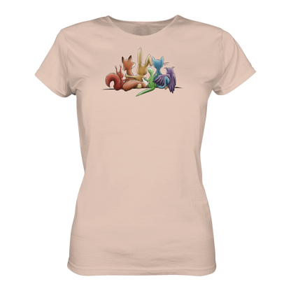 Regenbogen Tiere für Freundschaft, Toleranz und Vielfalt - Ladies Organic Shirt