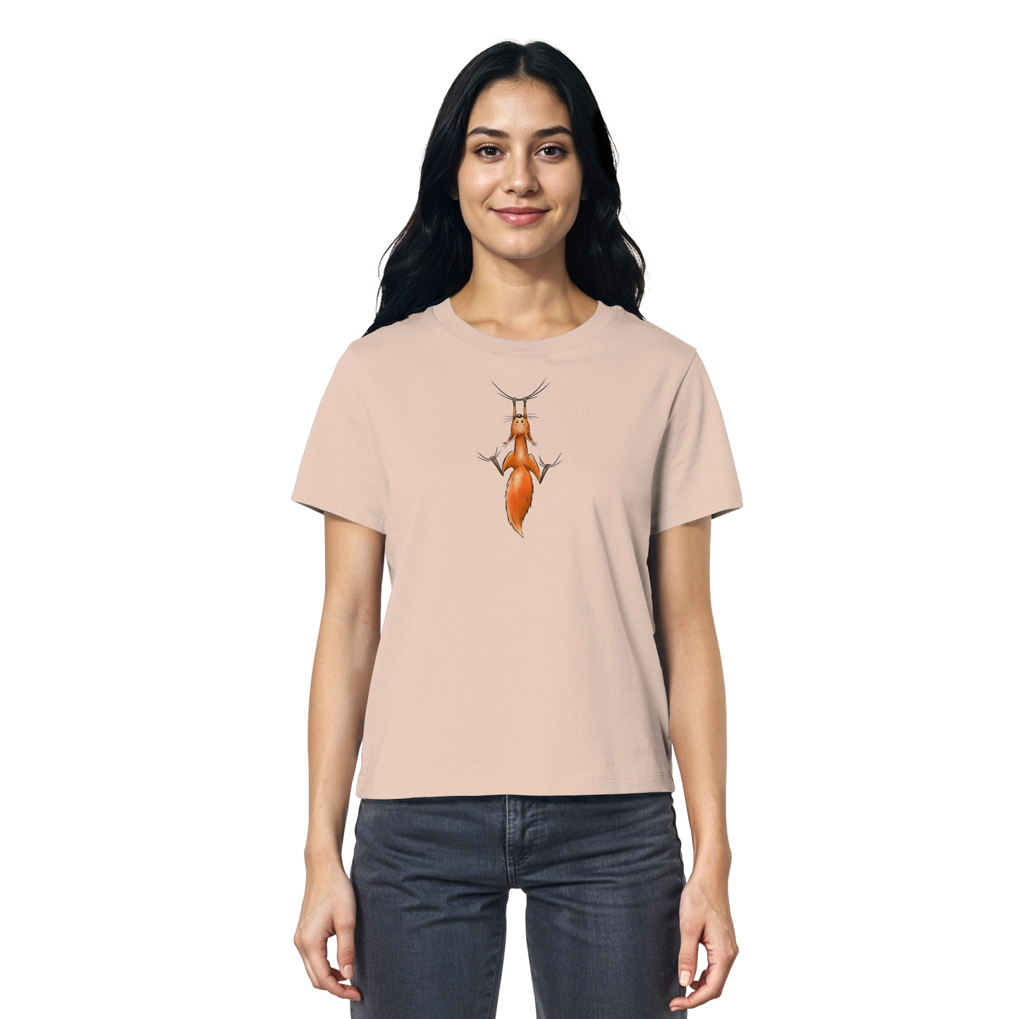 Rotes Eichhörnchen hängt ab - Ladies Organic Shirt