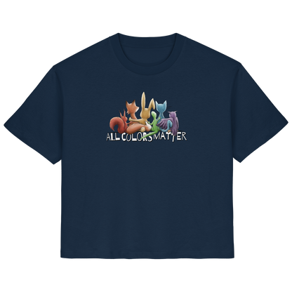 All Colors Matter! Regenbogen Tiere für Vielfalt - Ladies Organic Shirt
