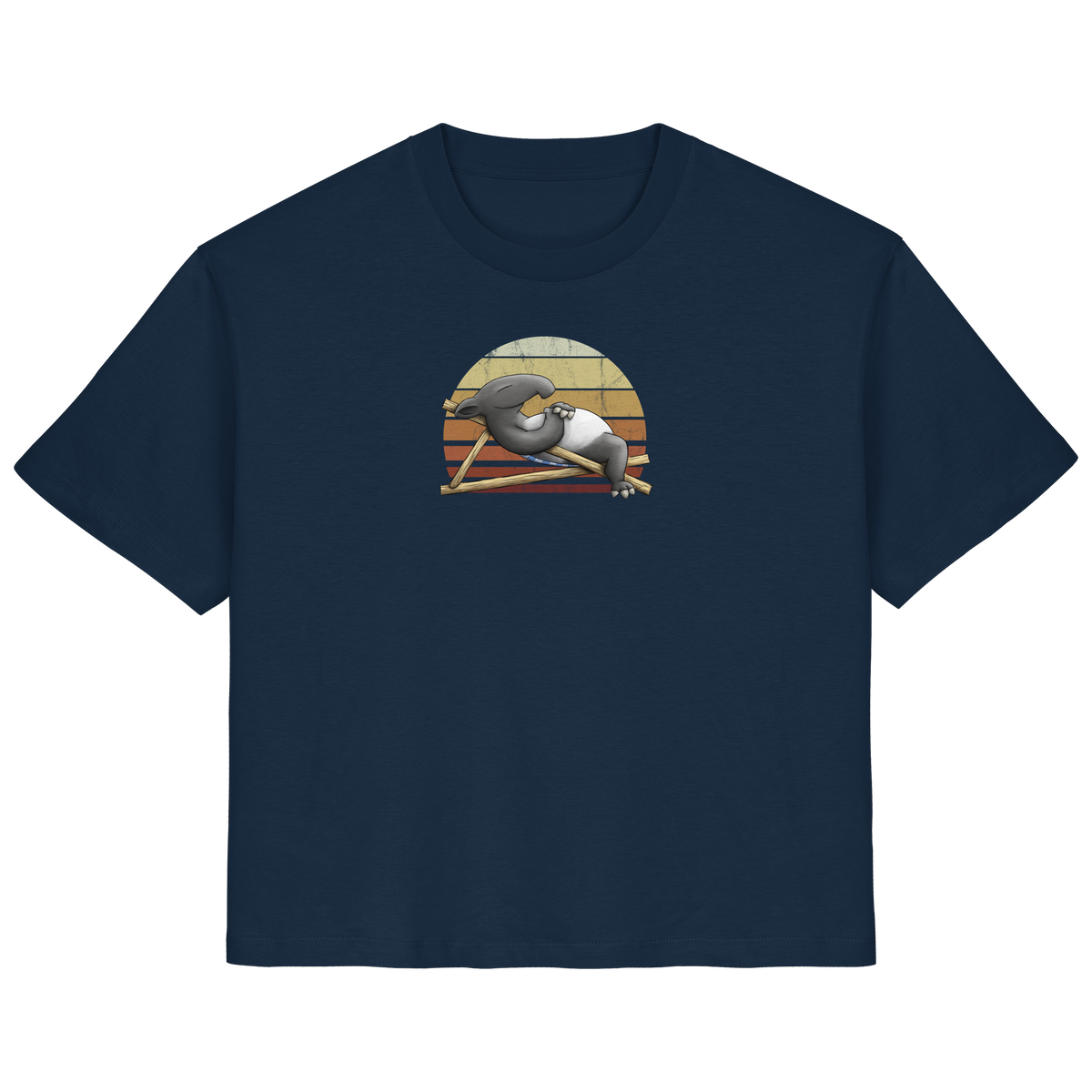 Lässiger Retro Sundown Tapir - Ladies Organic Shirt