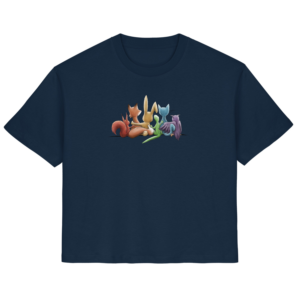 Regenbogen Tiere für Freundschaft, Toleranz und Vielfalt - Ladies Organic Shirt