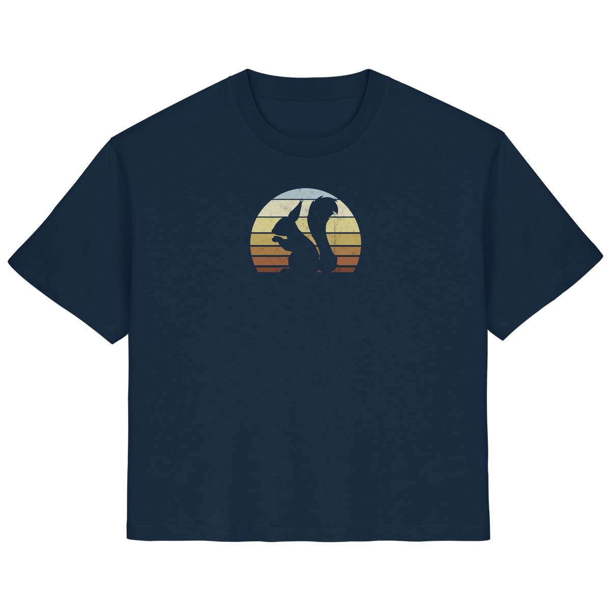 Retro Eichhörnchen Silhouette - Ladies Organic Shirt