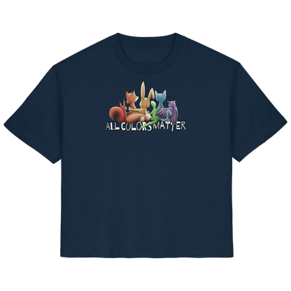 All Colors Matter! Regenbogen Tiere für Vielfalt - Ladies Organic Shirt