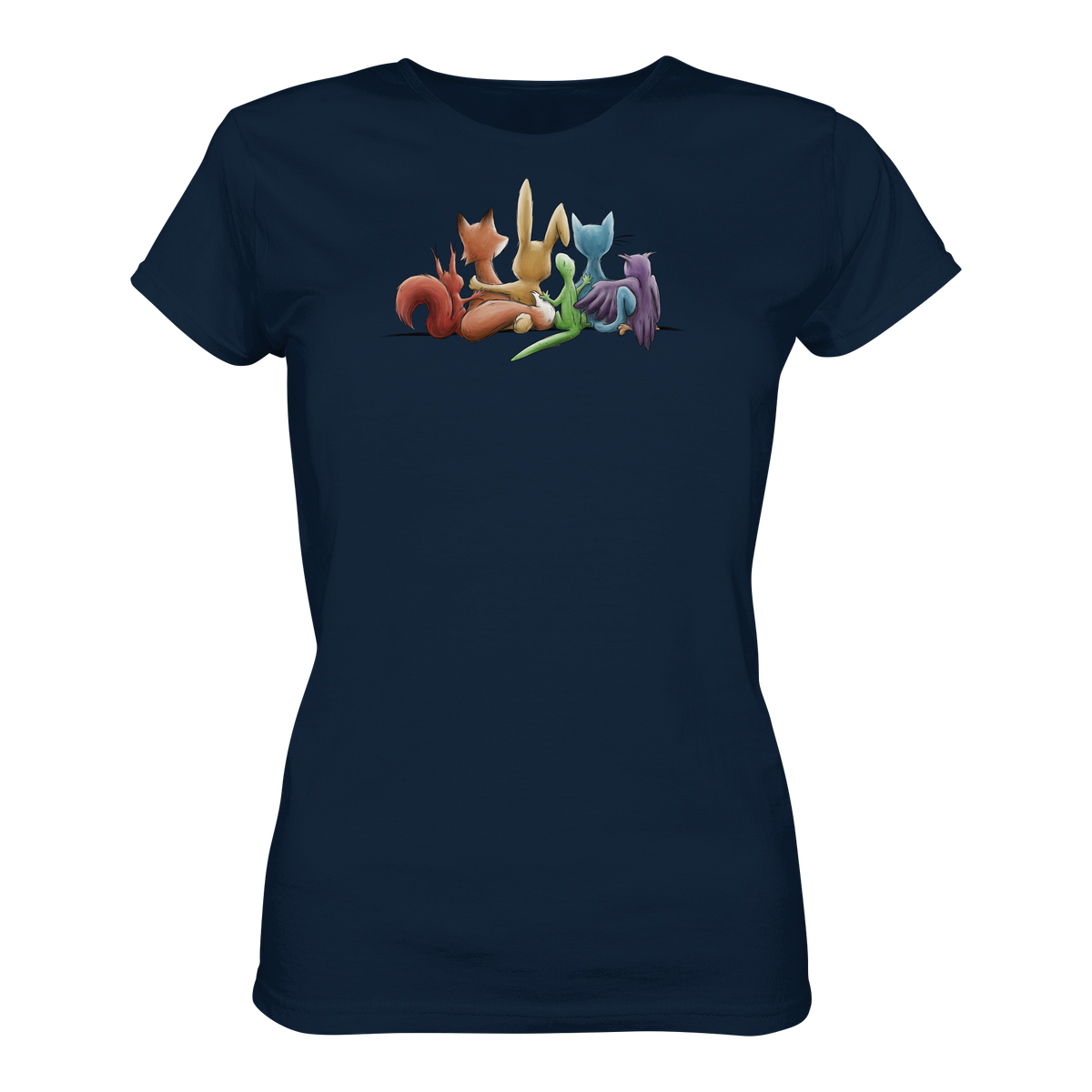 Regenbogen Tiere für Freundschaft, Toleranz und Vielfalt - Ladies Organic Shirt