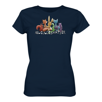 All Colors Matter! Regenbogen Tiere für Vielfalt - Ladies Organic Shirt