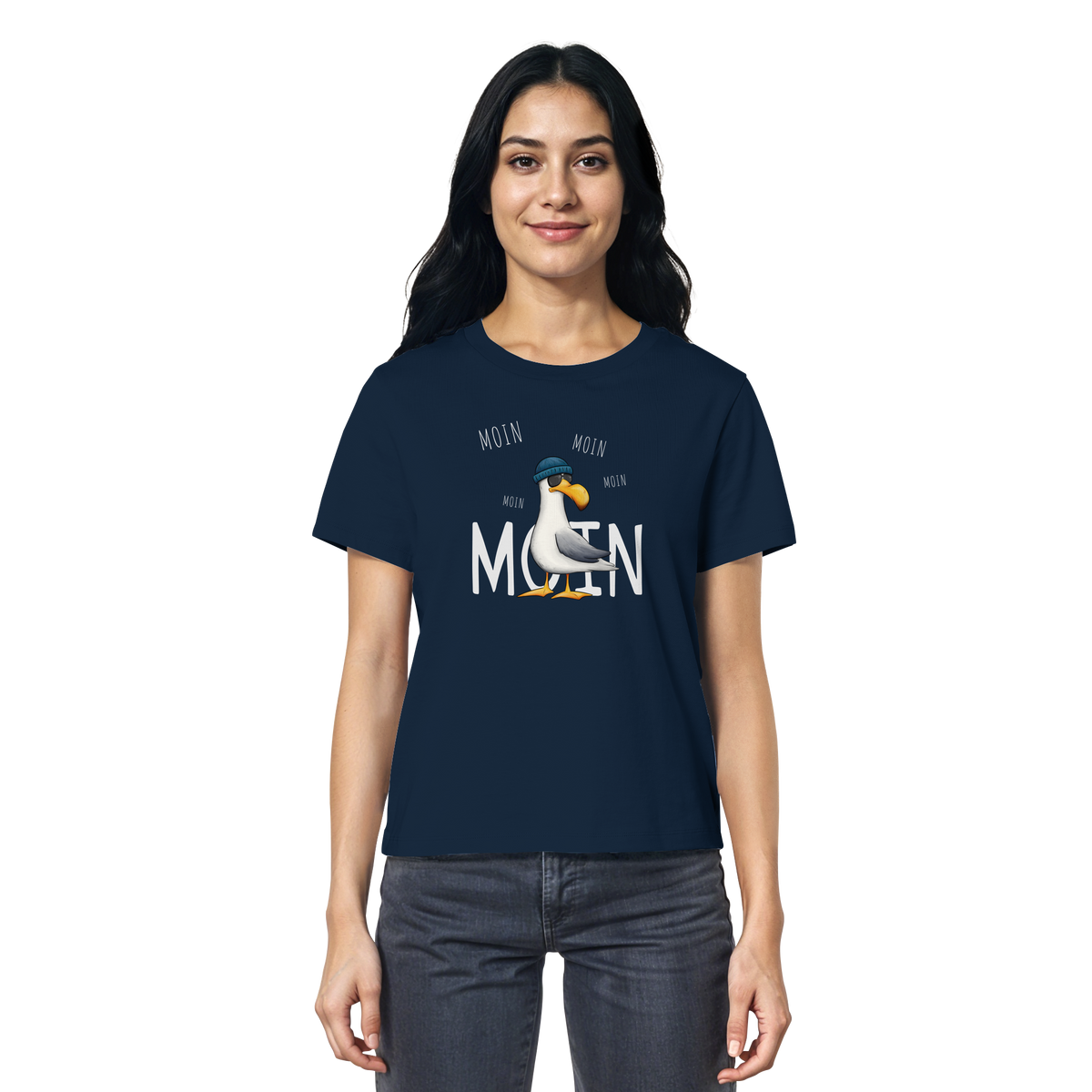 Moin Moin Lässige Hipster Möwe  - Ladies Organic Shirt