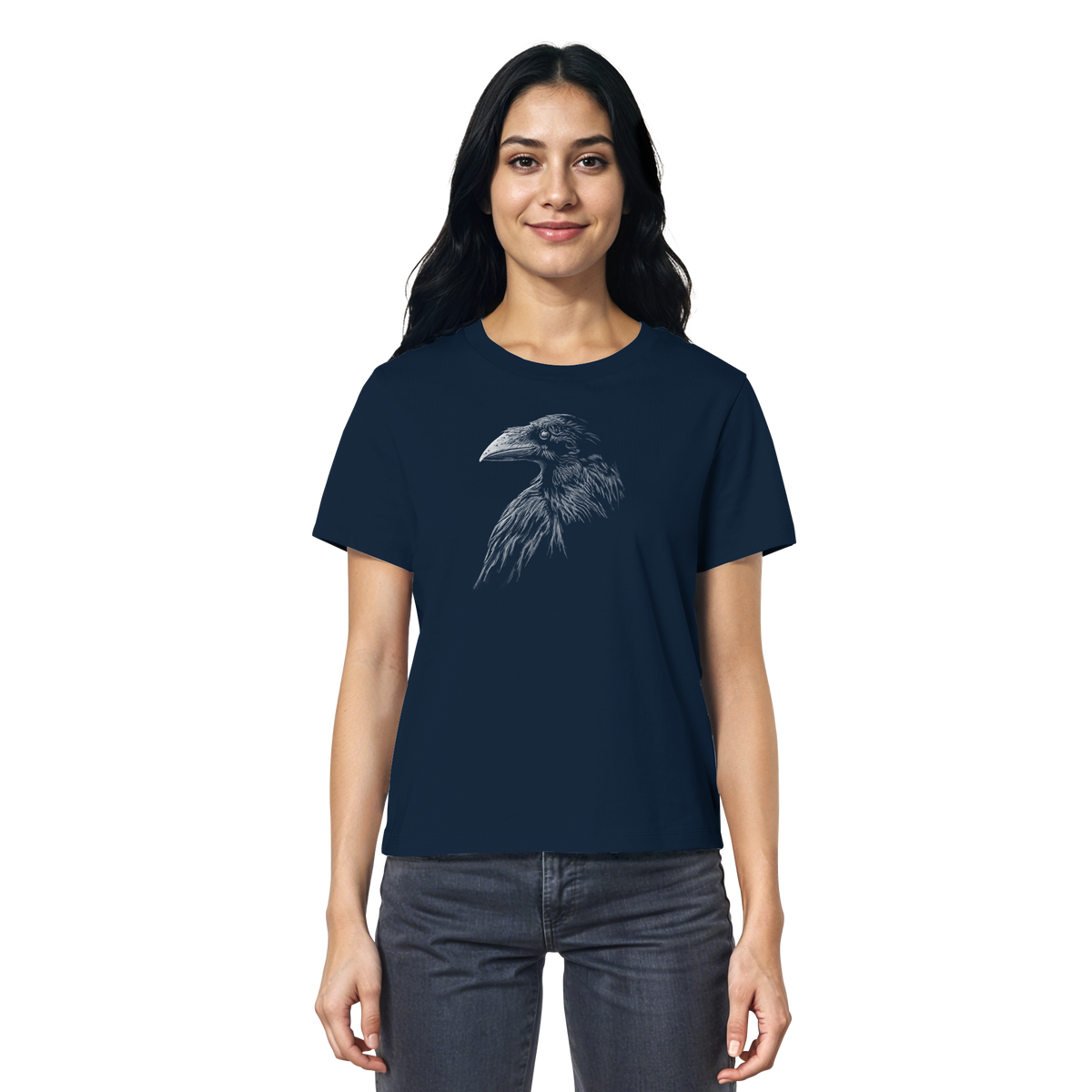 Kritzelkunst Rabe Krähe - Ladies Organic Shirt