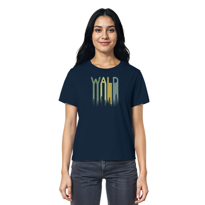 Wald Retro Forst Schriftzug - Ladies Organic Shirt
