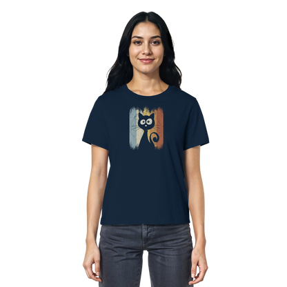 Retro Katze Silhouette - Ladies Organic Shirt