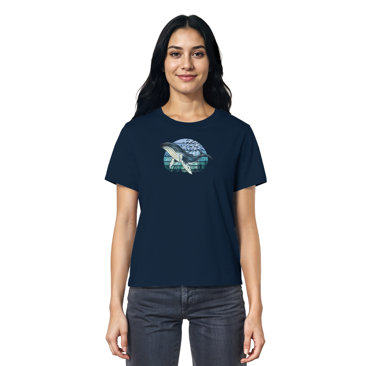 Retro Unterwasser Buckelwal - Ladies Organic Shirt