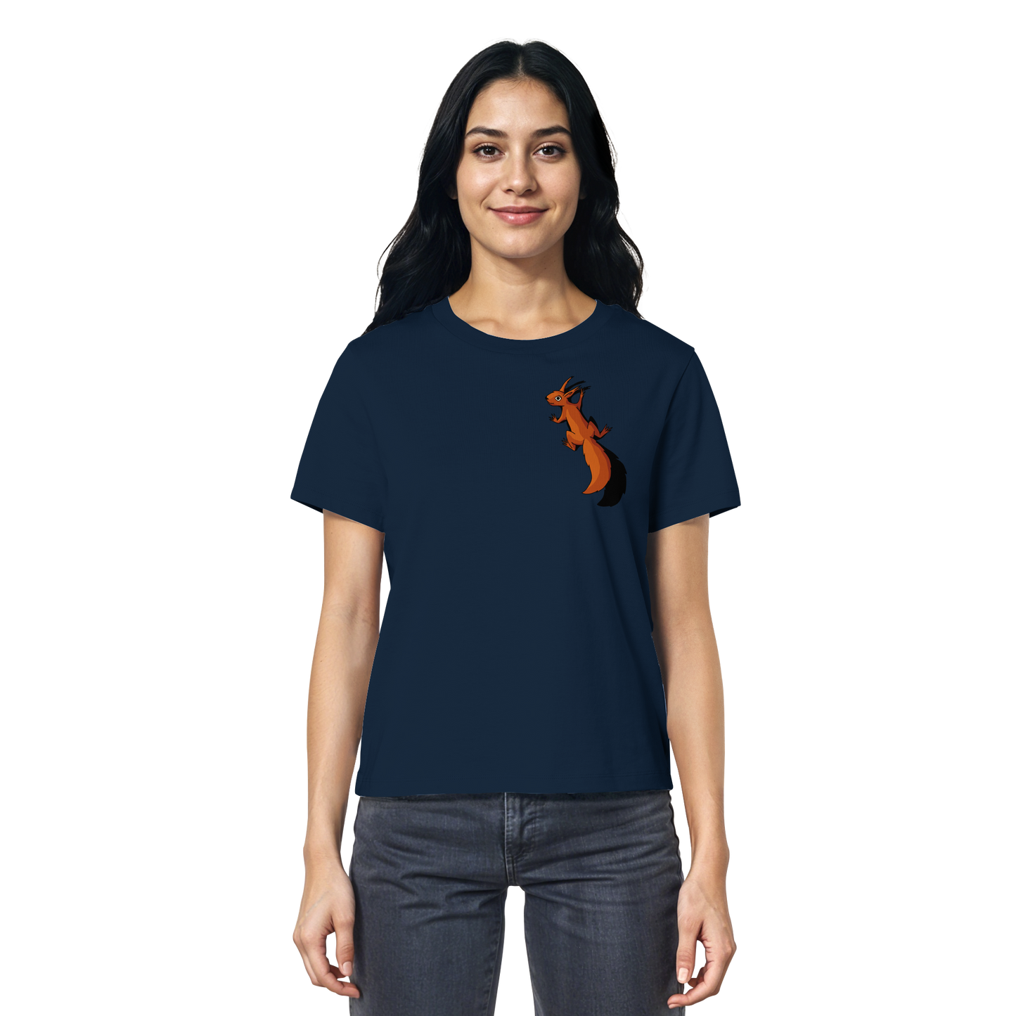 Süßes Eichhörnchen klettert - Ladies Organic Shirt