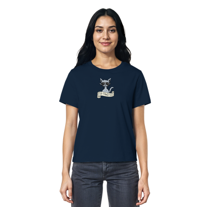 Stay Pawsitive Bleib lässig Hipster Katze - Ladies Organic Shirt