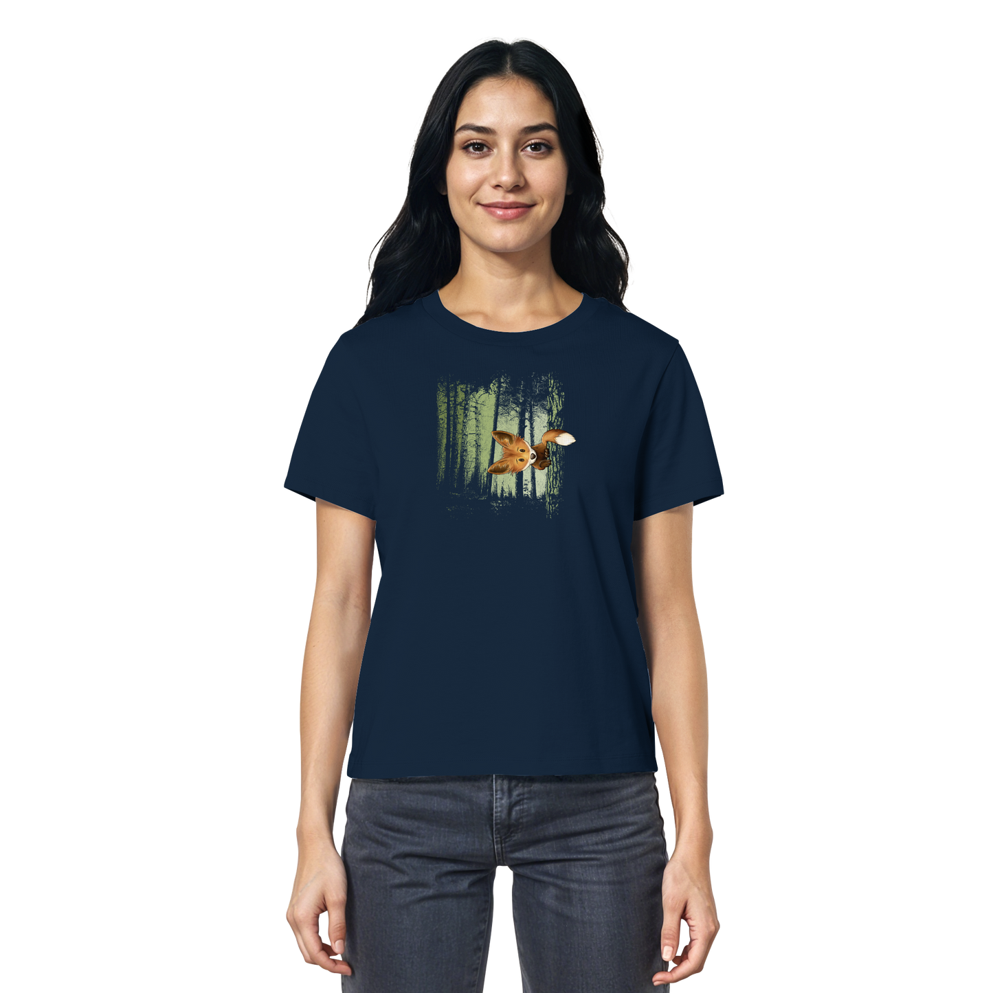 Fuchs im Zwielicht-Wald - Ladies Organic Shirt