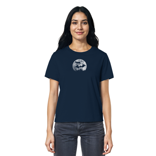 Fledermaus Silhouetten bei Vollmond - Ladies Organic Shirt