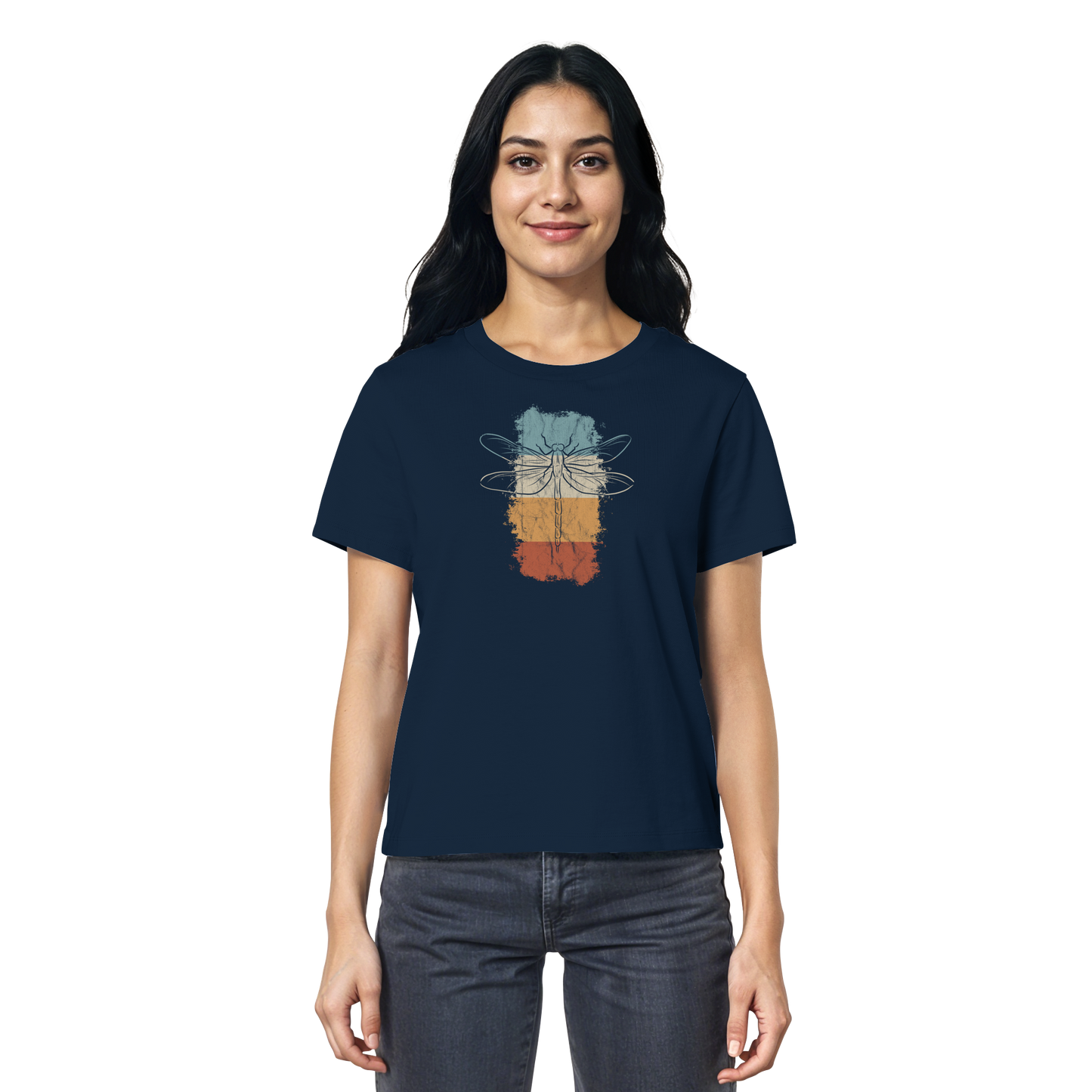 Retro Kunst Libelle | Vintage Dragonfly - Ladies Organic Shirt