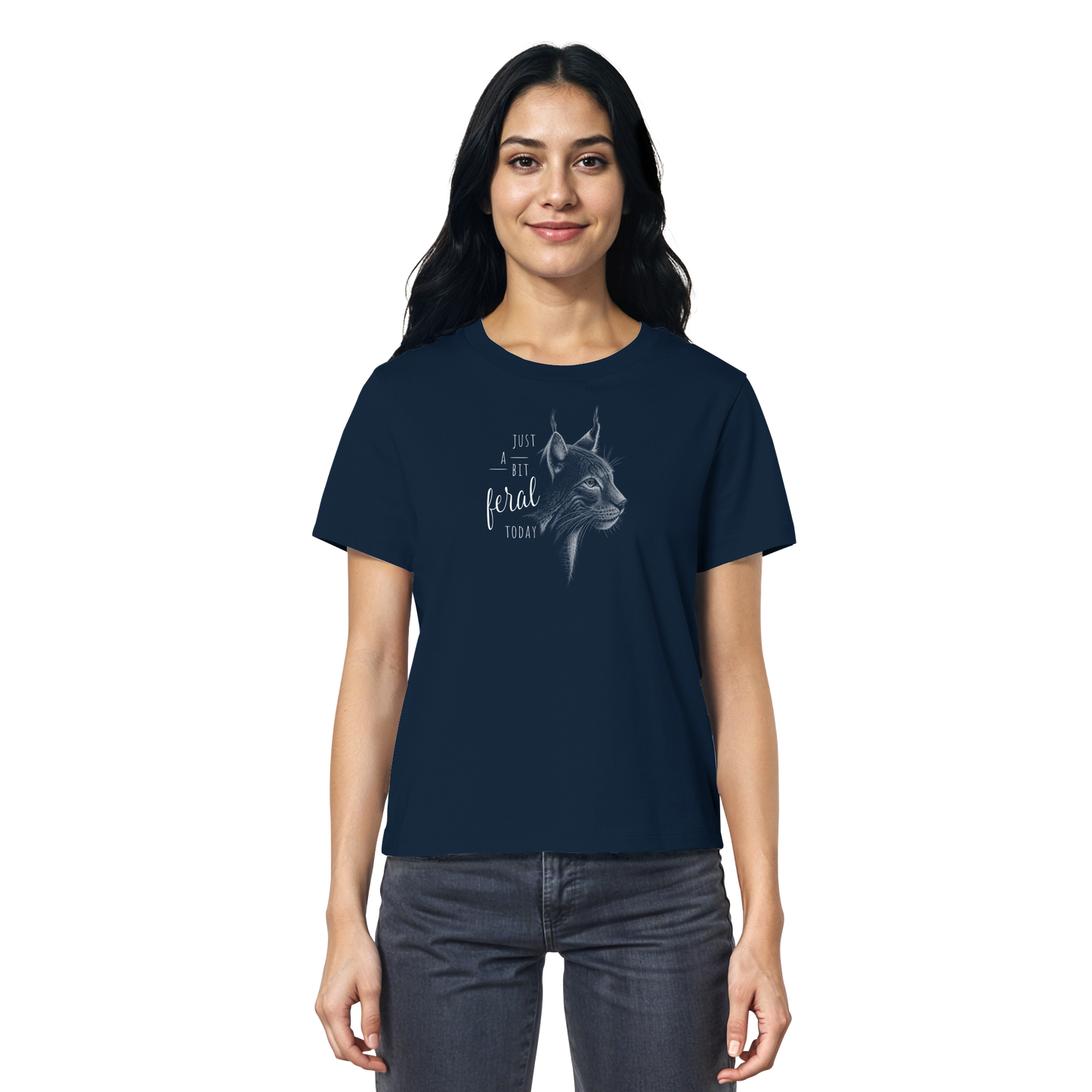 Just A Bit Feral Today! Wildkatze - Ladies Organic Shirt