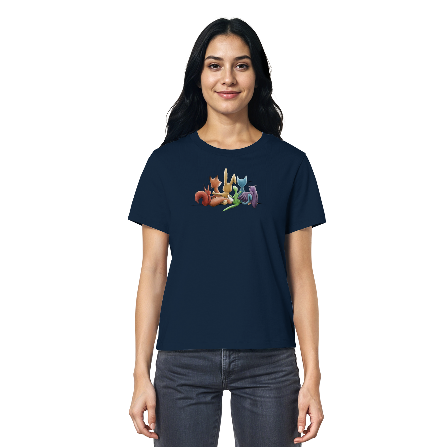 Regenbogen Tiere für Freundschaft, Toleranz und Vielfalt - Ladies Organic Shirt