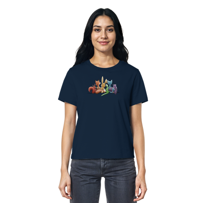 Regenbogen Tiere für Freundschaft, Toleranz und Vielfalt - Ladies Organic Shirt