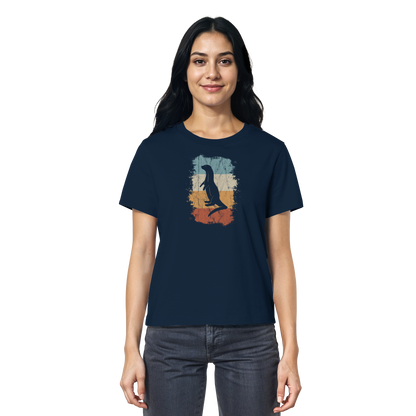 Retro Otter Fischotter Silhouette - Ladies Organic Shirt