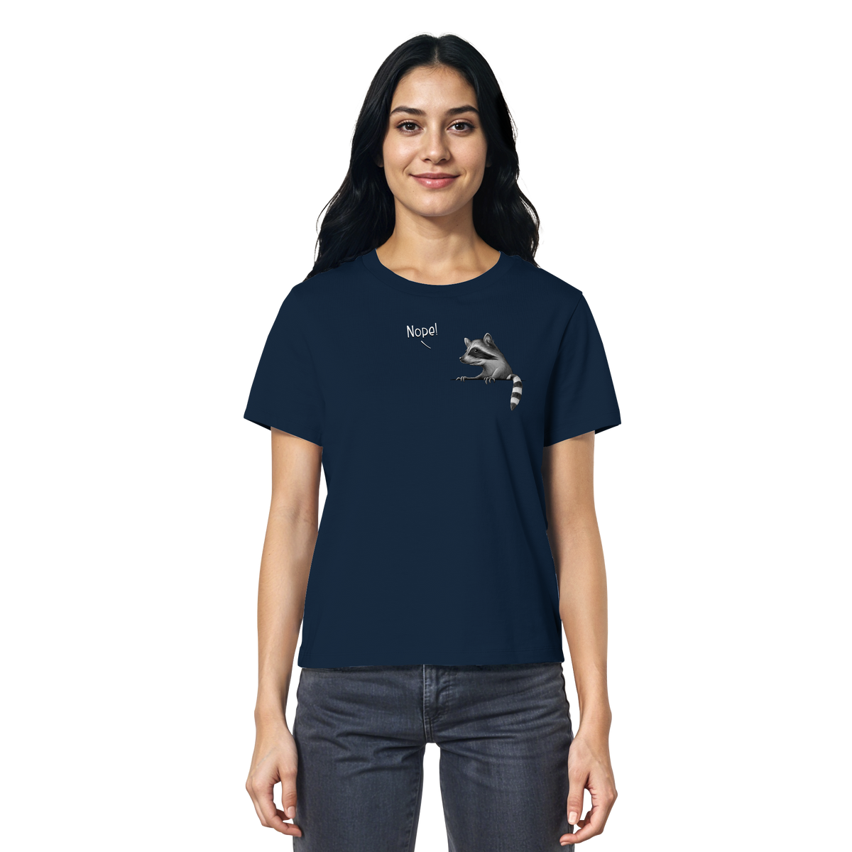 Nope! Frecher verwegener Waschbär - Ladies Organic Shirt