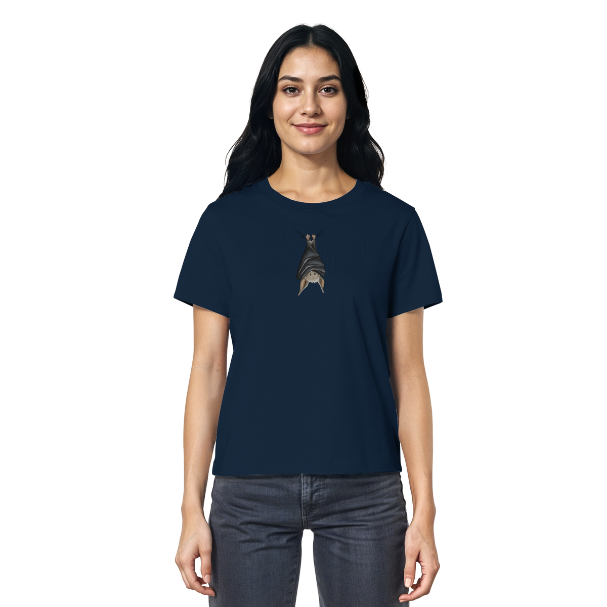 Lustig chillende Fledermaus - Ladies Organic Shirt