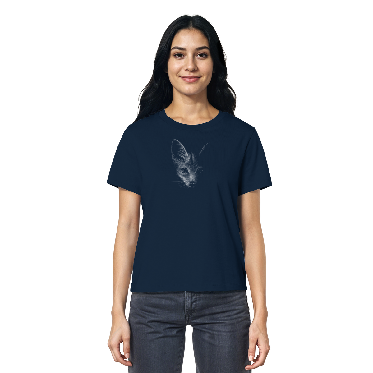 Fuchs Kritzelkunst Illustration - Ladies Organic Shirt