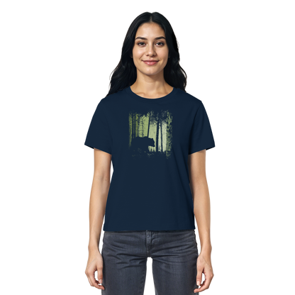 Braunbär im Zwielicht Wald - Ladies Organic Shirt