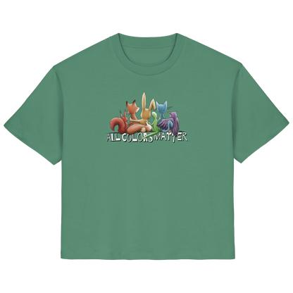 All Colors Matter! Regenbogen Tiere für Vielfalt - Ladies Organic Shirt