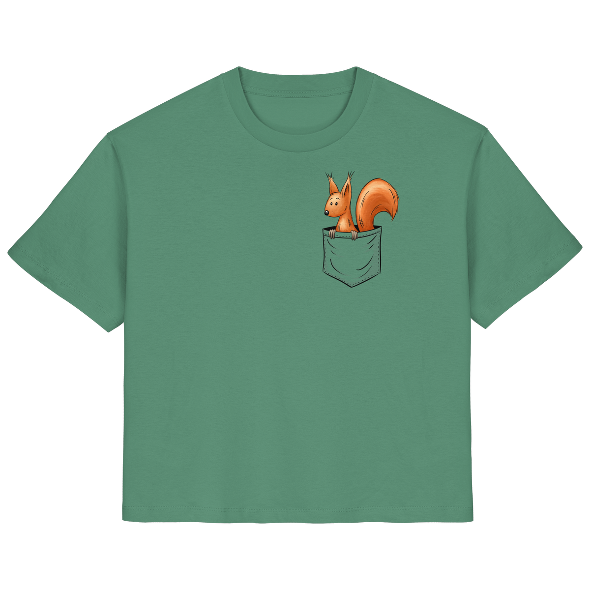 Lässiges Eichhörnchen In Tasche - Ladies Organic Shirt