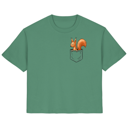 Lässiges Eichhörnchen In Tasche - Ladies Organic Shirt