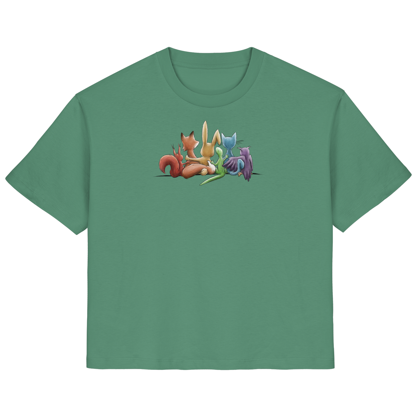 Regenbogen Tiere für Freundschaft, Toleranz und Vielfalt - Ladies Organic Shirt