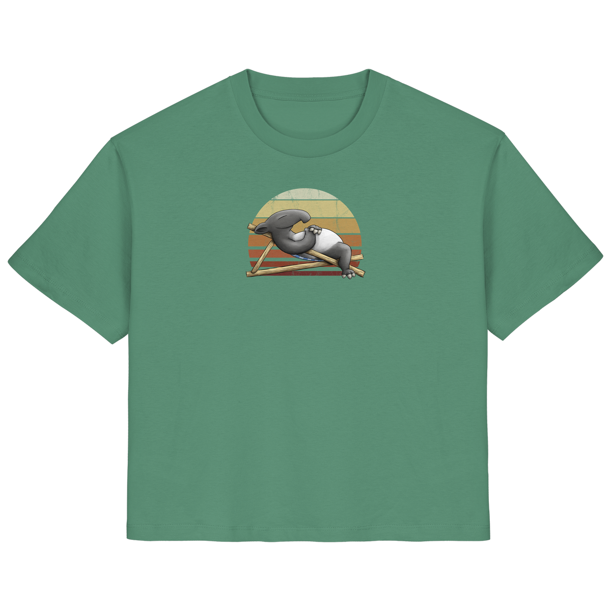 Lässiger Retro Sundown Tapir - Ladies Organic Shirt