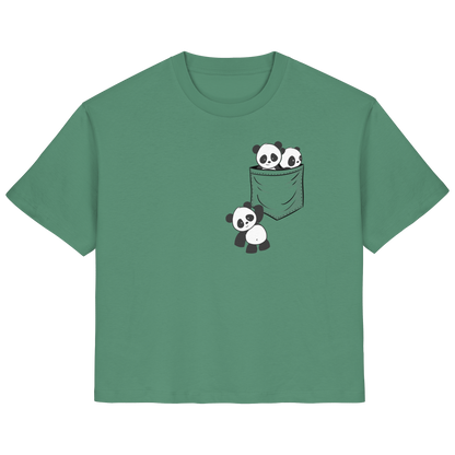 Kawaii Pandas in der Tasche - Ladies Organic Shirt