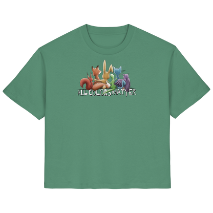 All Colors Matter! Regenbogen Tiere für Vielfalt - Ladies Organic Shirt