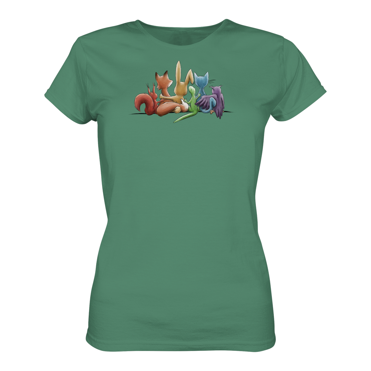 Regenbogen Tiere für Freundschaft, Toleranz und Vielfalt - Ladies Organic Shirt