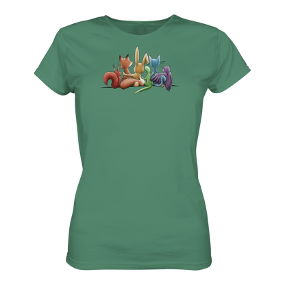 Regenbogen Tiere für Freundschaft, Toleranz und Vielfalt - Ladies Organic Shirt