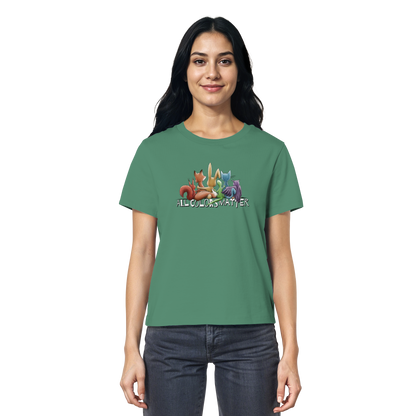 All Colors Matter! Regenbogen Tiere für Vielfalt - Ladies Organic Shirt
