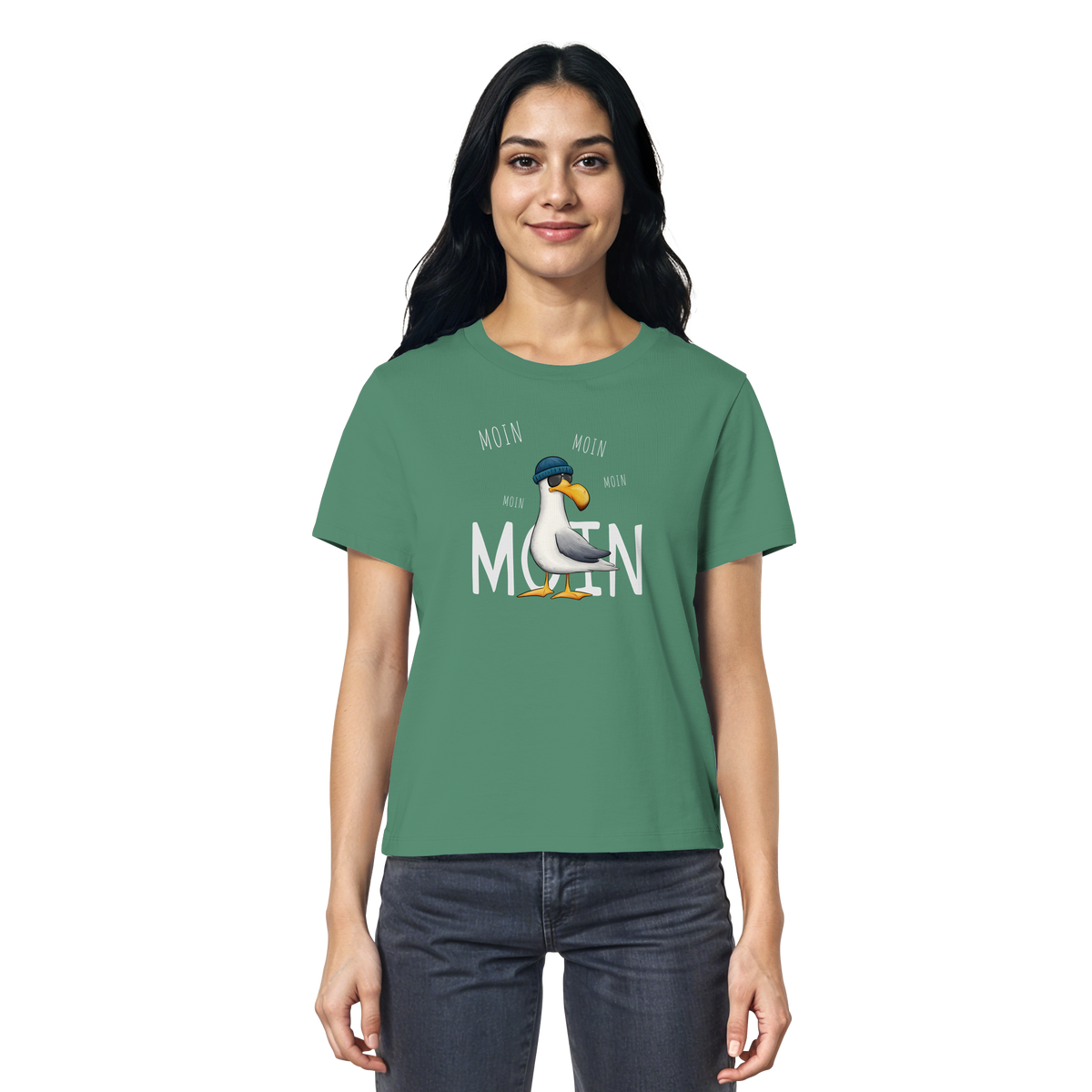 Moin Moin Lässige Hipster Möwe  - Ladies Organic Shirt