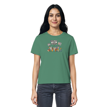 Demo-Katzen gegen Faschismus und für Vielfalt - Ladies Organic Shirt