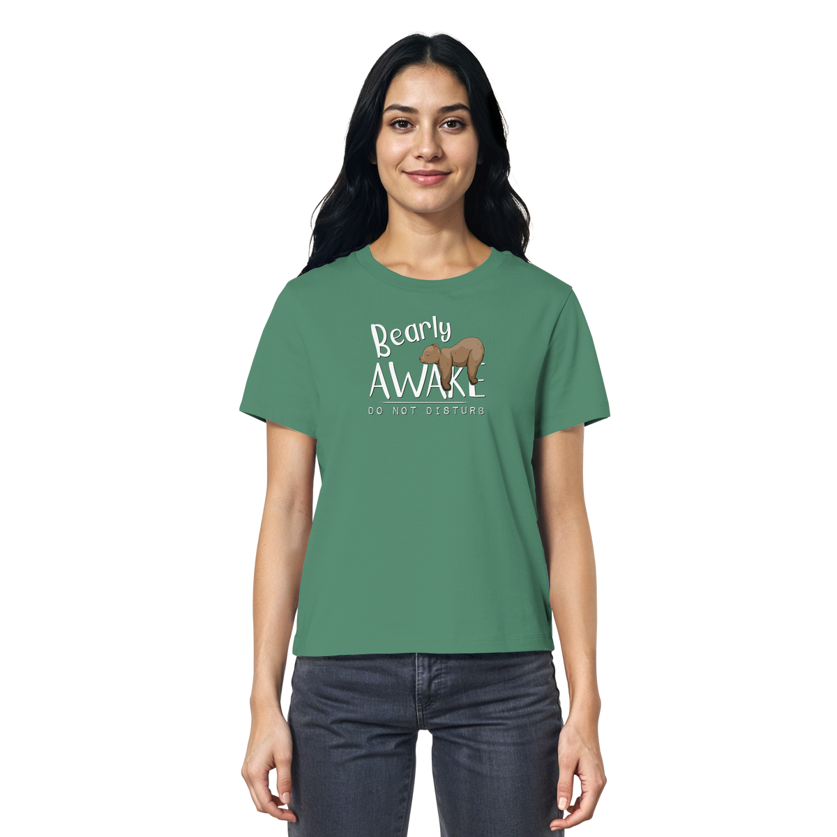 Bearly Awake Bitte nicht stören Bär - Ladies Organic Shirt