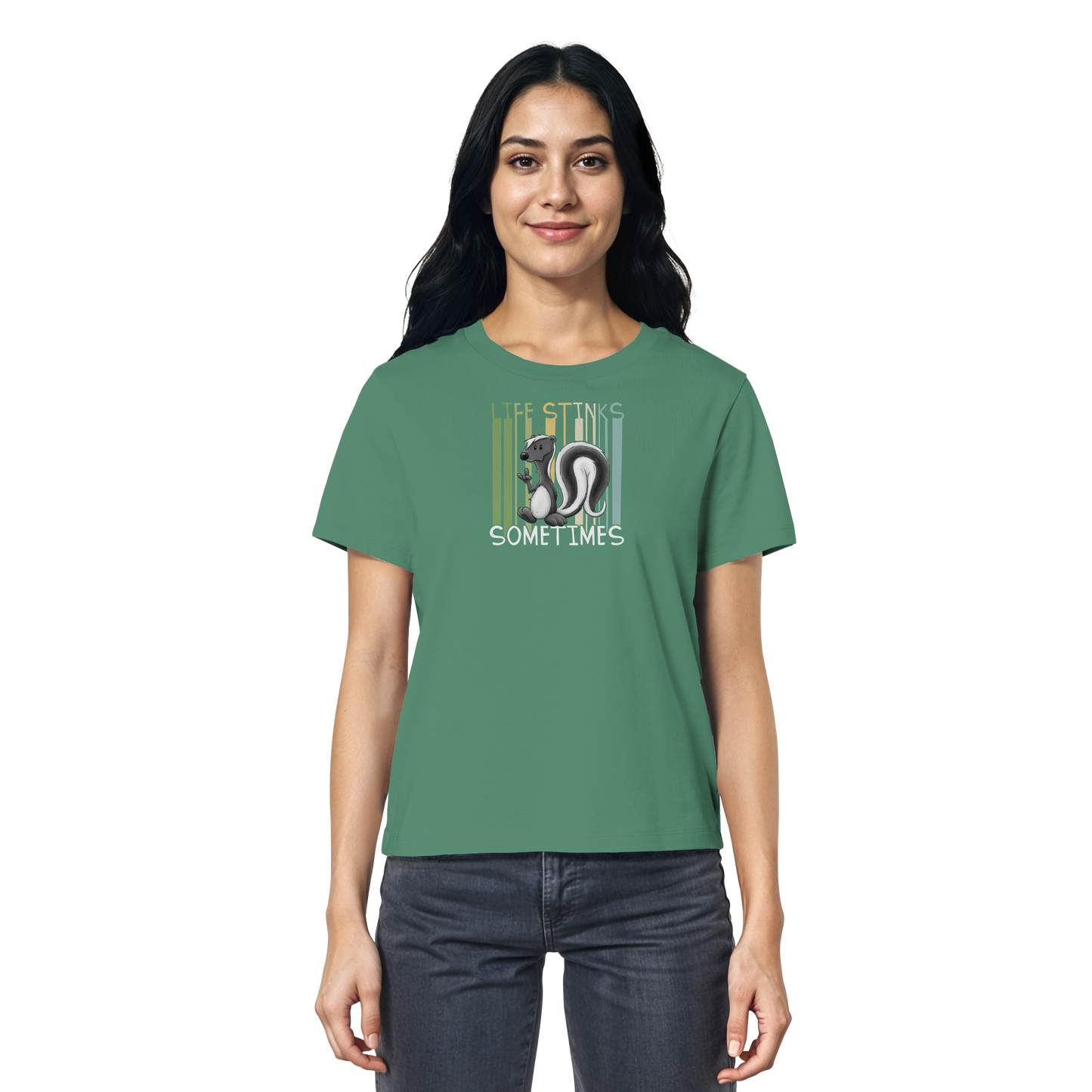 Life Stinks Sometimes Stinktier Weisheit - Ladies Organic Shirt