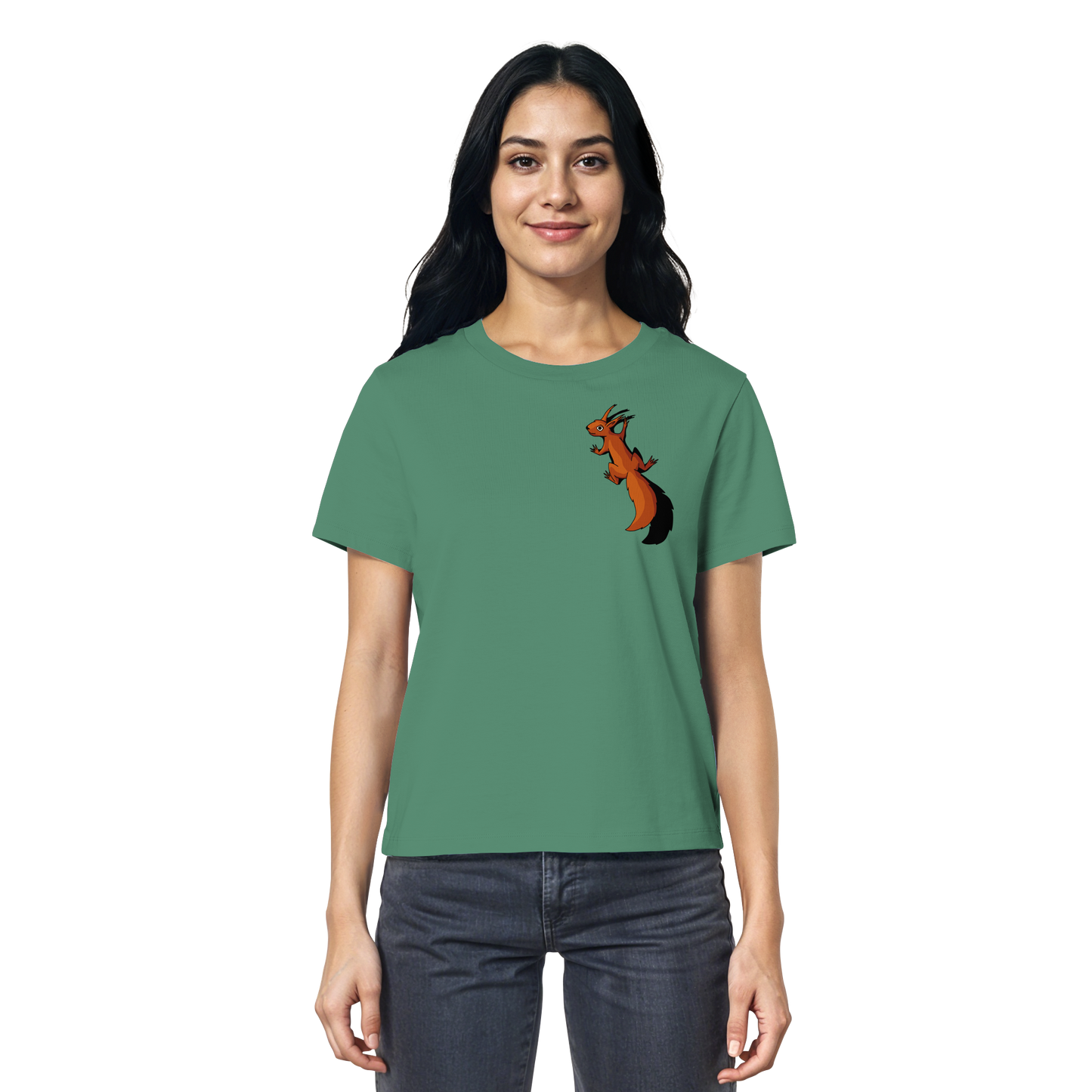 Süßes Eichhörnchen klettert - Ladies Organic Shirt