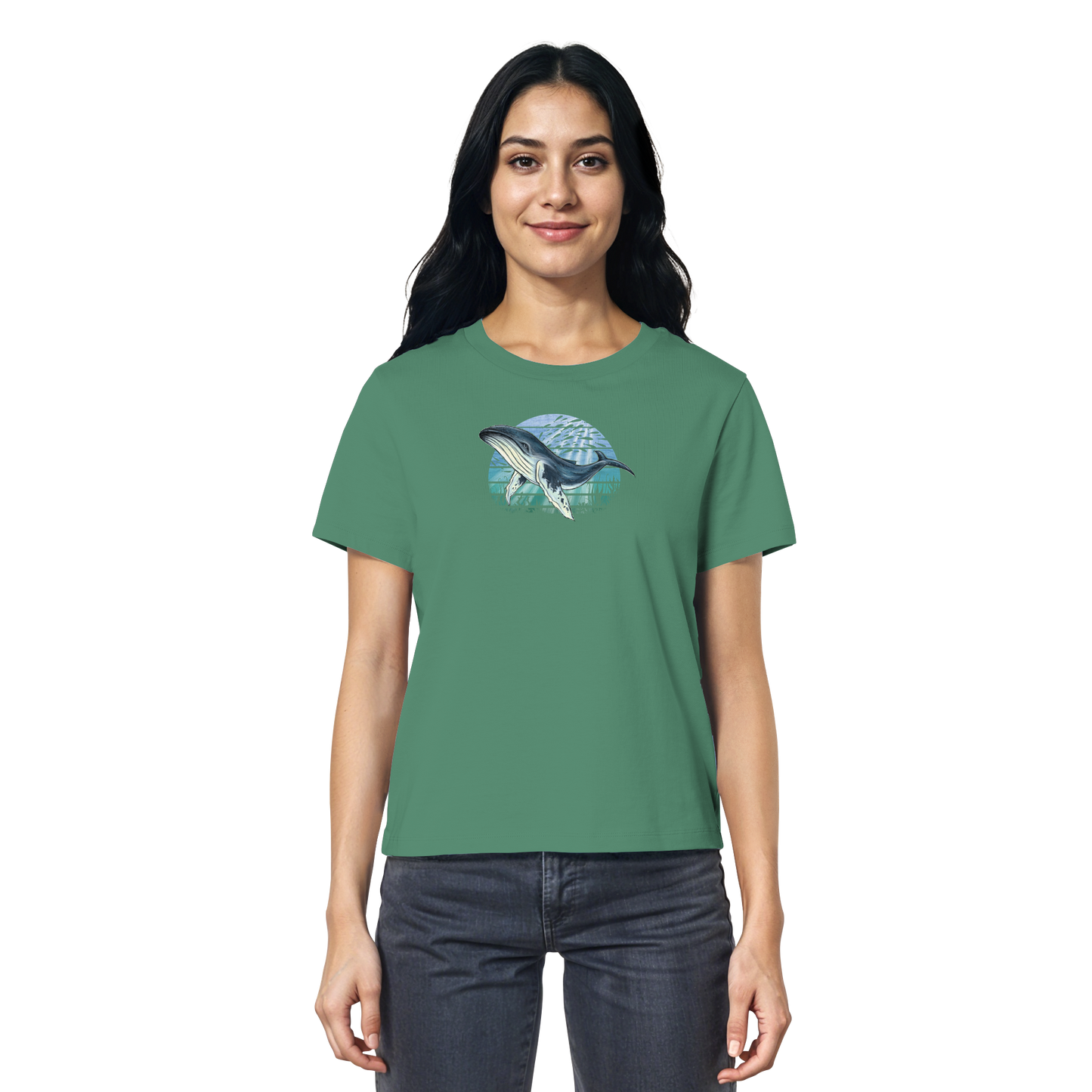 Retro Unterwasser Buckelwal - Ladies Organic Shirt
