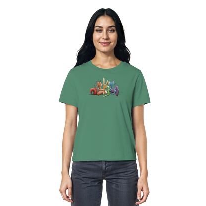 Regenbogen Tiere für Freundschaft, Toleranz und Vielfalt - Ladies Organic Shirt