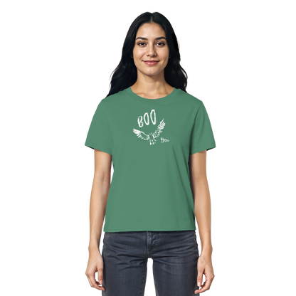 Boo Hoo! Fliegende Eule  - Ladies Organic Shirt