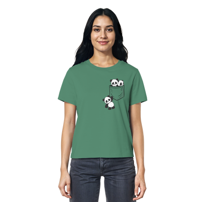Kawaii Pandas in der Tasche - Ladies Organic Shirt