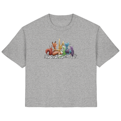 All Colors Matter! Regenbogen Tiere für Vielfalt - Ladies Organic Shirt
