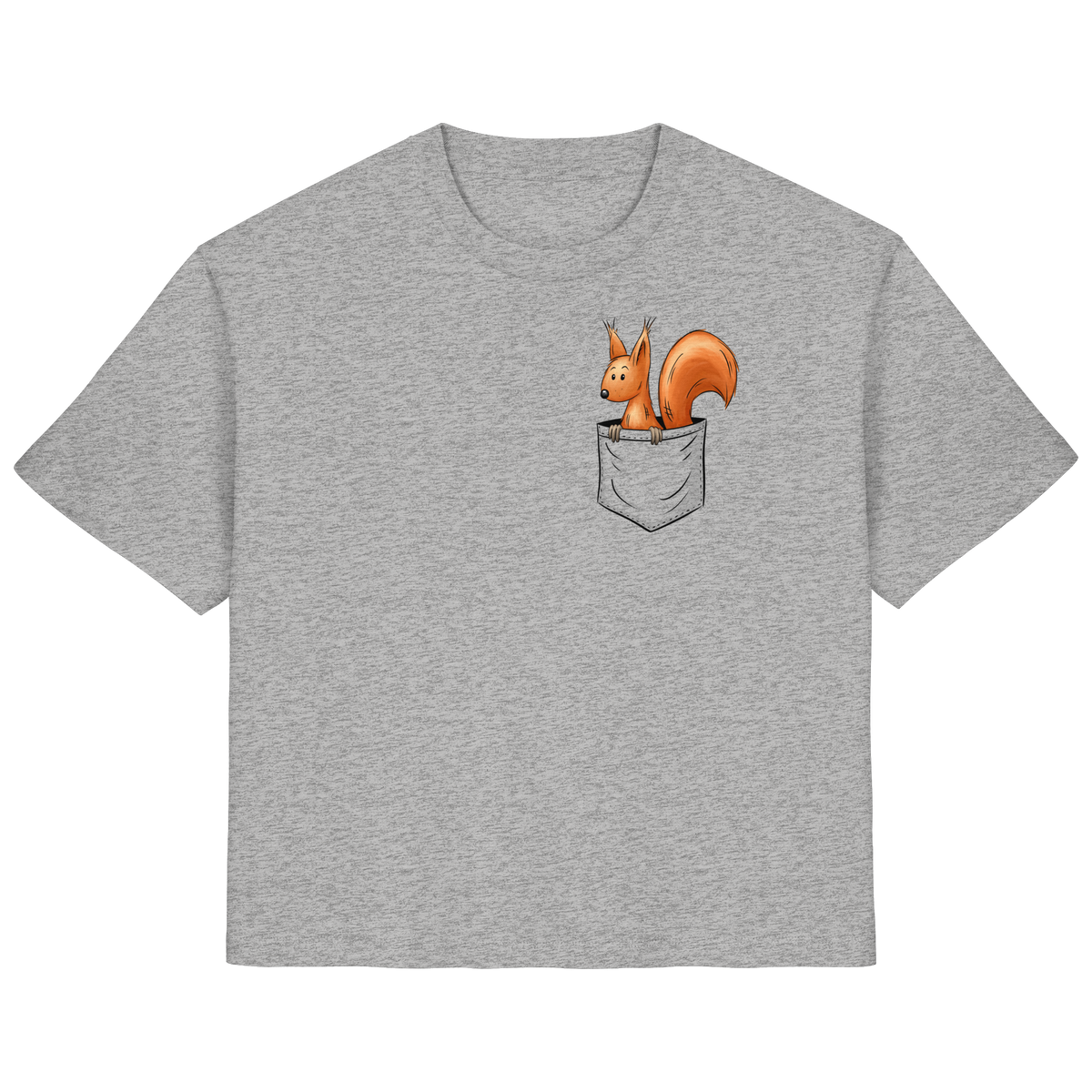 Lässiges Eichhörnchen In Tasche - Ladies Organic Shirt